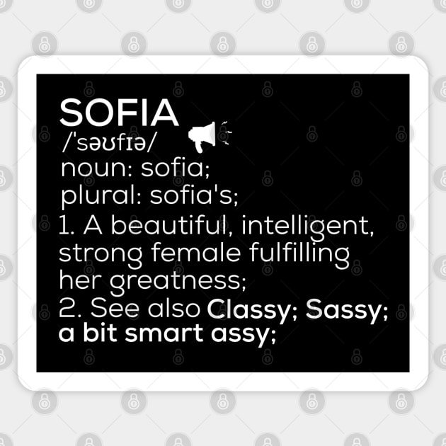 Sofia Name Sofia Definition Sofia Female Name Sofia Meaning Sticker by TeeLogic